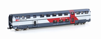 Hobbytrain H25130 - N - Doppelstockwagen IC 2000 Bistro, SBB, Ep. V-VI